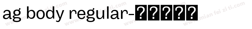 ag body regular字体转换